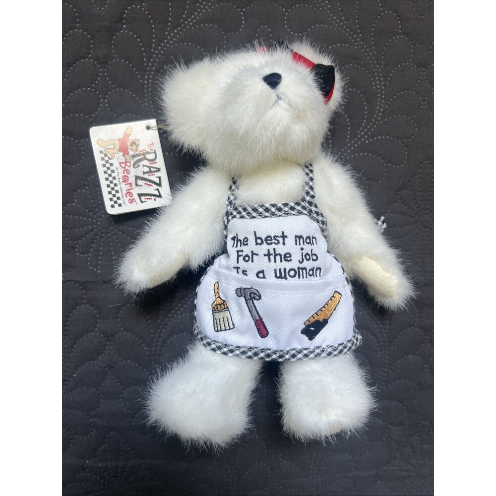 Boyds Bears Razz Bearies Collection Vera Capable White Bear w/Tags Collectible